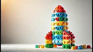 Satisfying building blocks Lego build  ASMR Very popular Rocket with building blocks [upl. by Siegler]