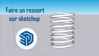 Créer un ressort sur SketchUp [upl. by Karab]