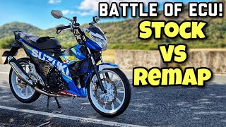 BATTLE of ECU STOCK VS REMAP Surprising Result  Suzuki Raider 150 Fi [upl. by Katey]