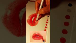 No251 How to Draw Lips with Colored Pencils  Easy StepbyStep Tutorial shorts short howtodraw [upl. by Epperson]