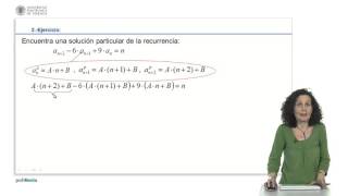 Recurrencias no homogéneas lineales de segundo orden con coeficientes constantes   UPV [upl. by Torrance497]