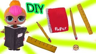 Easy DIY Back to School Supplies for Dolls  Craft Video [upl. by Nadabas970]