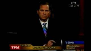 Racist CSPAN Caller Too Many Black People [upl. by Yelloh]