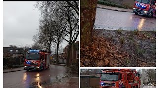 3 brandweers met spoed naar woningbrand Fidelio Capelle aan den IJssel Prio 0 [upl. by Weir]