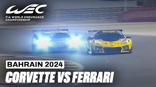 Corvette And Ferrari Hard Fight For P1 😤 I 2024 Bapco Energies 8 Hours of Bahrain I FIA WEC [upl. by Ballou]