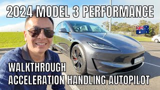 2024 Tesla Model 3 Performance Review Australia Acceleration Handling [upl. by Nannaihr]