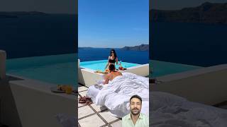 Living in santorini Greece  Santorini Greece Resorts shorts hotel greece europe resort travel [upl. by Tench]