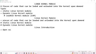 Linux Kernel Module Class 5 [upl. by Maddeu]