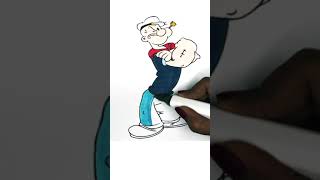 Popeye the Sailor Man Coloring for Kids shortvideo shorts popeye coloringforkids diycoloring [upl. by Nodyl]