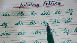 joining letters in cursive  abcd  Calligraphy  hand writing [upl. by Neevan]