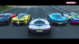 Forza Horizon 4  Top 9 Fastest Speed Hypercars Drag Race [upl. by Norris470]