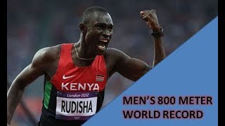 DAVID RUDISHA  MAKING A WORLD RECORD  THE MENS 800 METERS [upl. by Emorej]