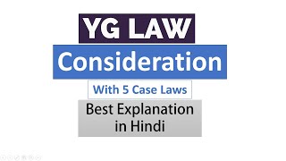 Watch for Conceptual Clarity  Consideration  Law of Contracts  In Hindi [upl. by Aneg]