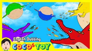 En Dubbing｜Pristichampsus becomes a giant balloon Im still hungry｜Ichthyosaurus｜CoCosToy [upl. by Liuka]