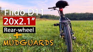 Fiido D11  Rearwheel to 20x21quot  mudguards [upl. by Hserus]