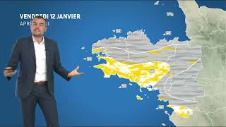 Bulletin météo pour le vendredi 12 janvier 2024 [upl. by Ymmor]