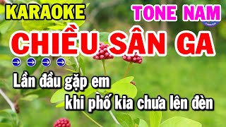 Karaoke Chiều Sân Ga Tone Nam Nhạc Sống Beat Hay Nhất  Kho Nhạc Karaoke [upl. by Ketty]