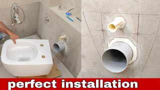 New style lampkey wallhung toilet perfect installation [upl. by Assedo]