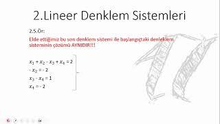 Bir Denklem Sisteminin Çözümü  Gauss Yok Etme Yöntemi Lineer Cebir 56 [upl. by Madella]