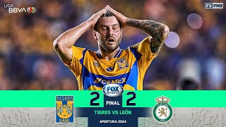 Tigres 2  2 León  Jornada 10  Apertura 2024  GOLES Y Resumen Liga MX [upl. by Ahsieyt]