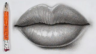 How to Draw Lips Using an HB Pencil [upl. by Lynde]