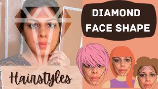 5 Best Hairstyles for Diamond Face Shape in Hindi  Face Shape Series  Personal Styling World [upl. by Uol370]