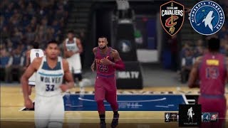 NBA 2K16  2018 Roster  Jersey  CAVS VS WOLVES [upl. by Tereve617]