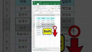 엑셀에서 shift키로 행열 추가하기 Excel 칼퇴 직장인 [upl. by Nymsaj841]