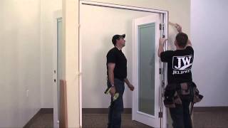 Remove old sliding glass doors and replace with French doors [upl. by Betthezel]