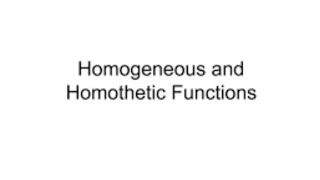 Difference Between Homogeneous and Homothetic Functions  production function s [upl. by Aracaj]