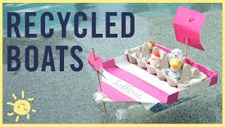 PLAY  Making BOATS From Recyclables [upl. by Vallo]