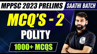 MPPSC Exam 2023  Polity 1000 MCQs Part  2  MPPSC Prelims 202223  MP Exams  MP Exams Wallah [upl. by Anirda]