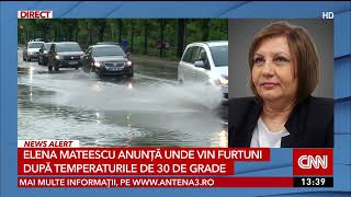 Elena Mateescu a anunțat unde vin furtuni după temperaturile de 30 de grade [upl. by Nosidda629]