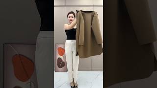 Womens summer long pure wool coat fashiontrands trendingfashion [upl. by Notlrahc]