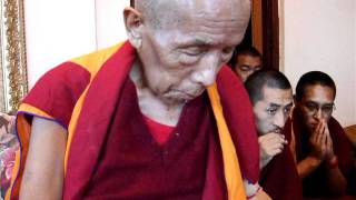 Khensur Rinpoche Lama Lhundrup making prayers to LamaZopaRinpoche 2 [upl. by Gold]