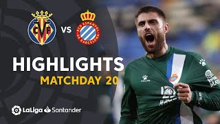 Highlights Villarreal CF vs RCD Espanyol 12 [upl. by Ydieh817]