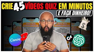 DINHEIRO FÁCIL CANVA Crie 45 Vídeos Quiz COM IA EM MÍNUTOS e Monetize [upl. by Vivica998]