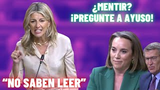 🔥YOLANDA DÍAZ hace AÑICOS a GAMARRA PP quotNO saben LEER ¡tiene un PROBLEMA con los DATOSquot🤥 [upl. by Naelcm881]