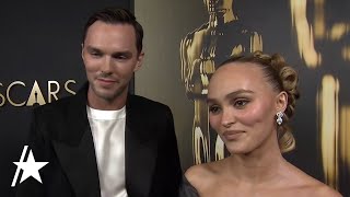 LilyRose Depp GUSHES Over ‘Nosferatu’ CoStar Nicholas Hoult [upl. by Ramed]