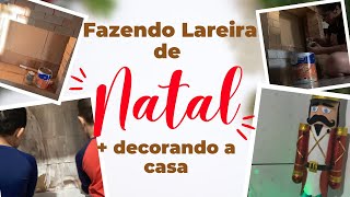 Decoração De NATAL 🎅🏼 2025 fazendo a lareira de Natal com papelão [upl. by Ocin]