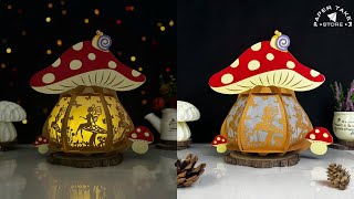 How To Make Paper Cut Lantern Mushroom [upl. by Benoit]