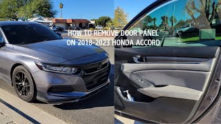 How to remove door panel on 20182023 Honda Accord [upl. by Sofko]