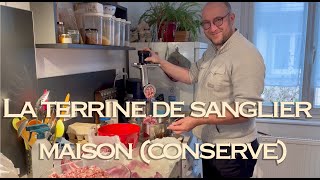 Recette de terrine de sanglier conserve maison [upl. by Akenet]