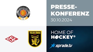 30102024  Pressekonferenz  Deggendorfer SC vs Tölzer Löwen [upl. by Gershom]