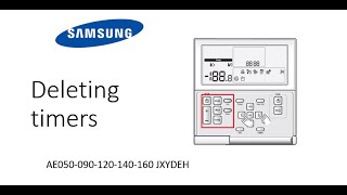 Deleting hot water cylinder timers Samsung air source heat pumps AE090JXYDEH AE160JXYDEH [upl. by Jacqueline447]