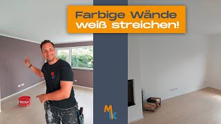 Farbige Wände weiß streichen [upl. by Sandy62]