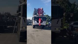 LIEBHERR LTM 110053 MOBILE CRANE RETRACTING 4 OUTRIGGERS [upl. by Harbison918]