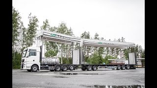 76 ton laidaton nostokapelli  76 tons uplift curtain body and trailer [upl. by Niltyak]