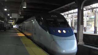 Acela Express Departs Newark Penn 112417 WITH HORN [upl. by Dannon]