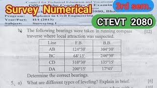 Determine the Correct Bearing Survey 3rd semester civilengineering survey ctevt [upl. by Adnuhsal]